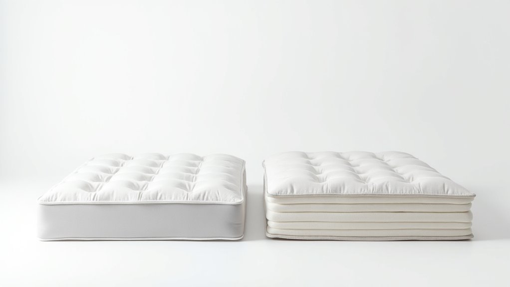 comparing mattress thicknesses across models