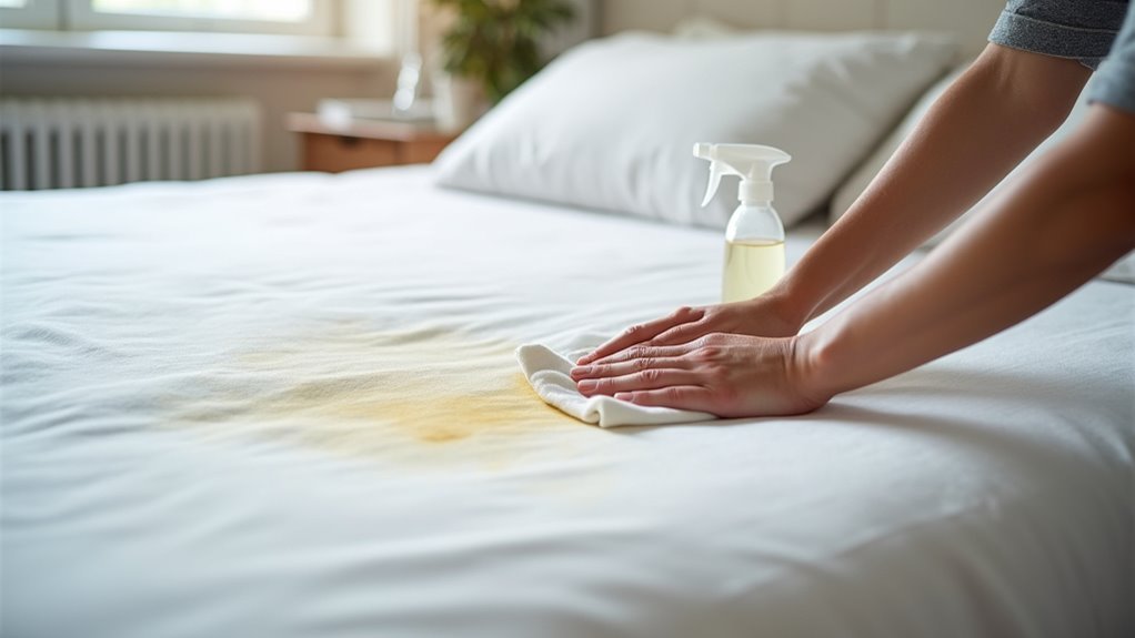 remove mattress sweat stains